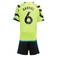 Fotbalové Dres Arsenal Gabriel Magalhaes #6 Dětské Venkovní 2023-24 Krátký Rukáv (+ trenýrky)